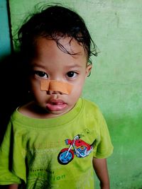 Close-up portrait of cute boy