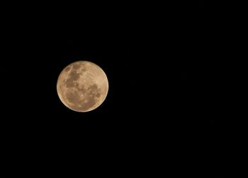 Low angle view of moon in sky