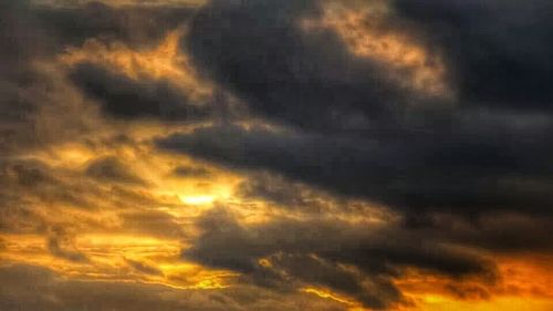 Low angle view of cloudy sky