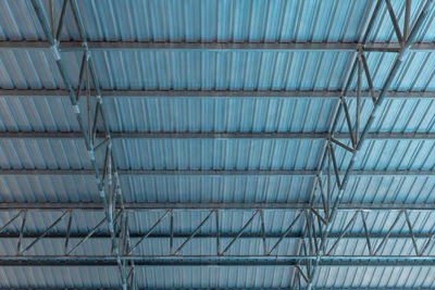 Full frame shot of metallic structure of building