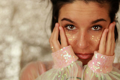 Close-up of young woman