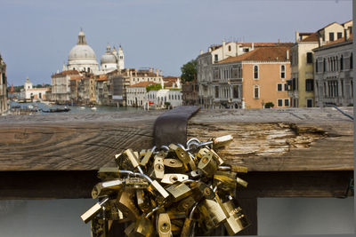 Padlocks in venice, love and water