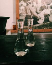 Close-up of bottle on table