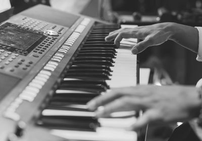 Man playing piano