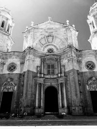 Low angle view of historical building against sky