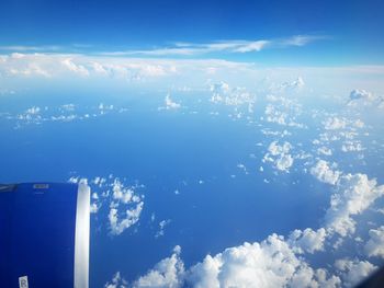 Aerial view of calm blue sea