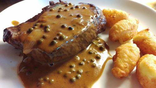Close-up of served food
