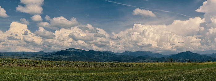 Panoramic view of landscape against sky