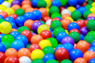 Close-up of colorful pool ball