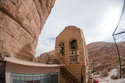 Low angle view of buildings against sky