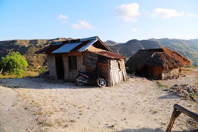 View of houses in village