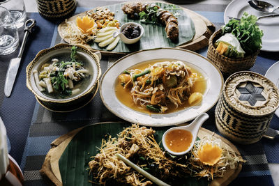 Close-up of meal on table