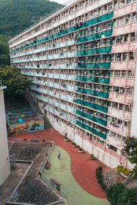 High angle view of building