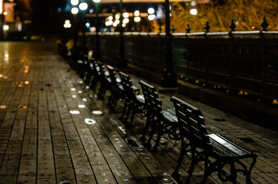 Close-up of illuminated lights