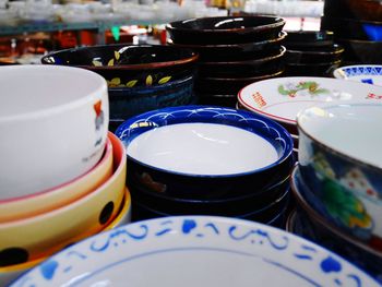 High angle view of food on table