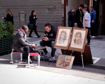 Woman sitting on bench