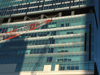 Low angle view of modern buildings in city