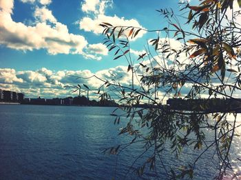 Reflection of clouds in sea