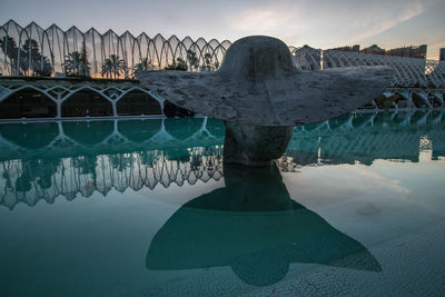 Reflection of buildings in water