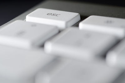 Close-up of computer keyboard on table
