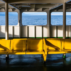 View of boats in sea