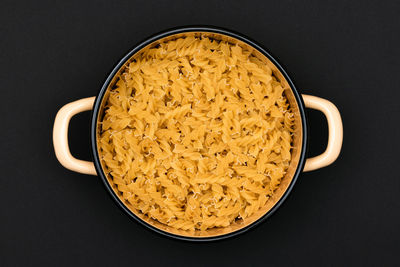 High angle view of coffee on table