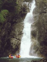 Scenic view of waterfall