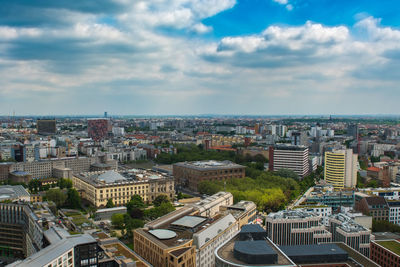 High angle view of cityscape