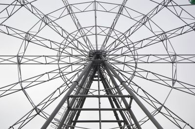 Low angle view of ferris wheel against clear sky