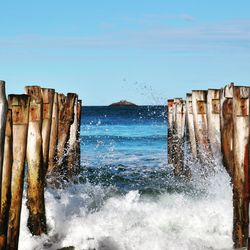 Panoramic view of sea against sky