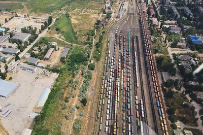 Odessa city railroads from a bird's eye view