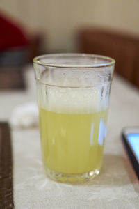 Close-up of drink on table