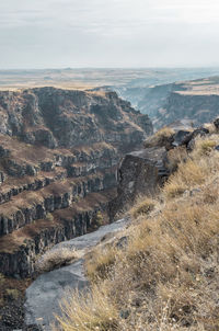 High angle view of landscape against sky