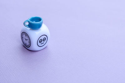 High angle view of stuffed toy on table