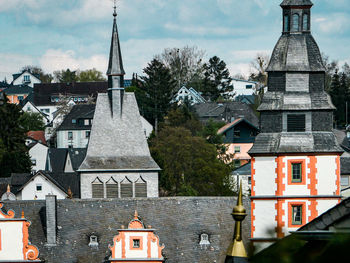 Buildings against sky in city