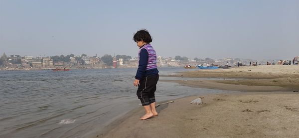 Child and river