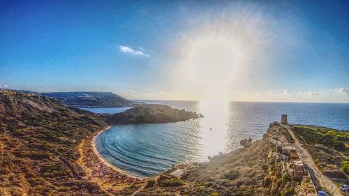 Panoramic view of sea against sky