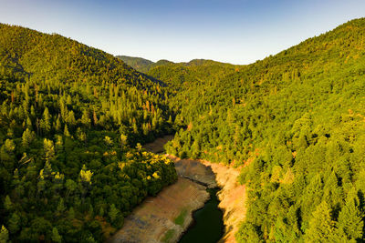 Scenic view of landscape against clear sky