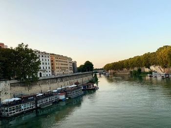Scenic view of river against clear sky