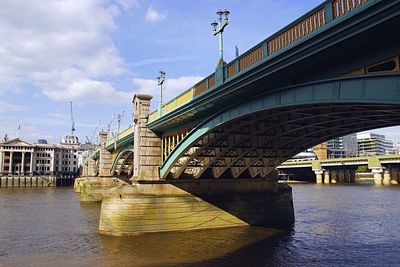 View of bridge over river