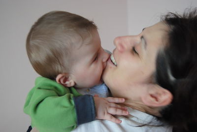 Portrait of mother with baby