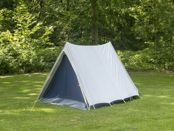 Tent in lawn