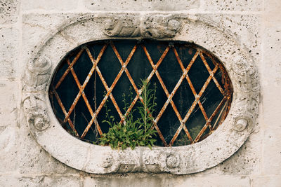 High angle view of old abandoned building