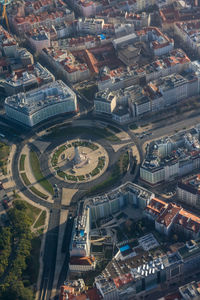 High angle view of cityscape