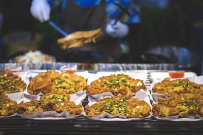 Close-up of food on table in restaurant