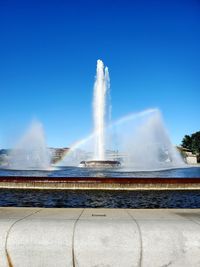 Panoramic view of fountain against sky