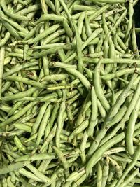 High angle view of vegetables for sale at market stall