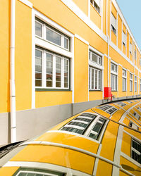 View of yellow building