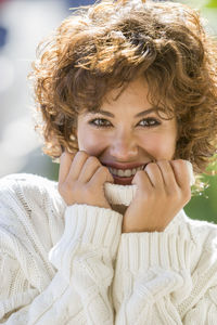 Portrait of smiling young woman