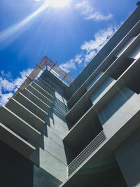 Low angle view of modern building against sky